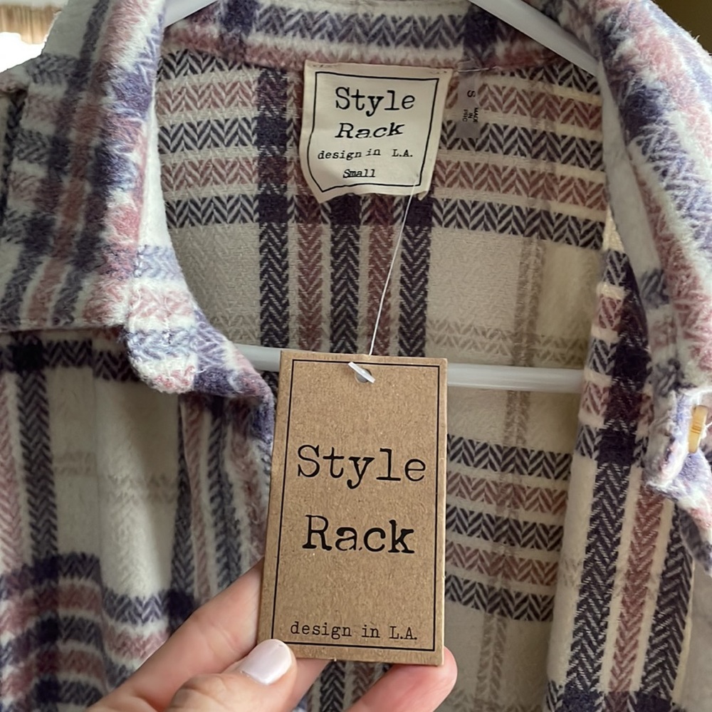 Style Racket Flannel Jacket Size Small - Picture 3 of 6